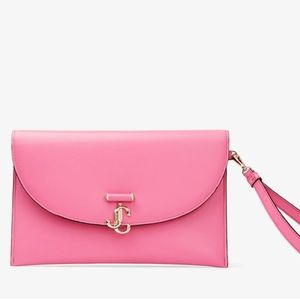 Jimmy choo envelope wristlet candy pink